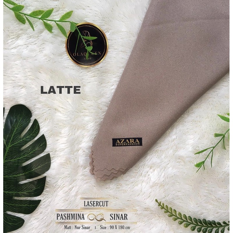 90x180cm Pashmina Glowing Nur Sinar Lasercut by Azara-LATTE