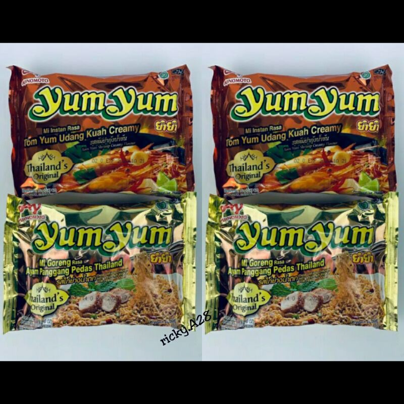 

Mi Instan Original Yum Yum Rasa Udang Ayam Panggang Spesial Pedas Hot