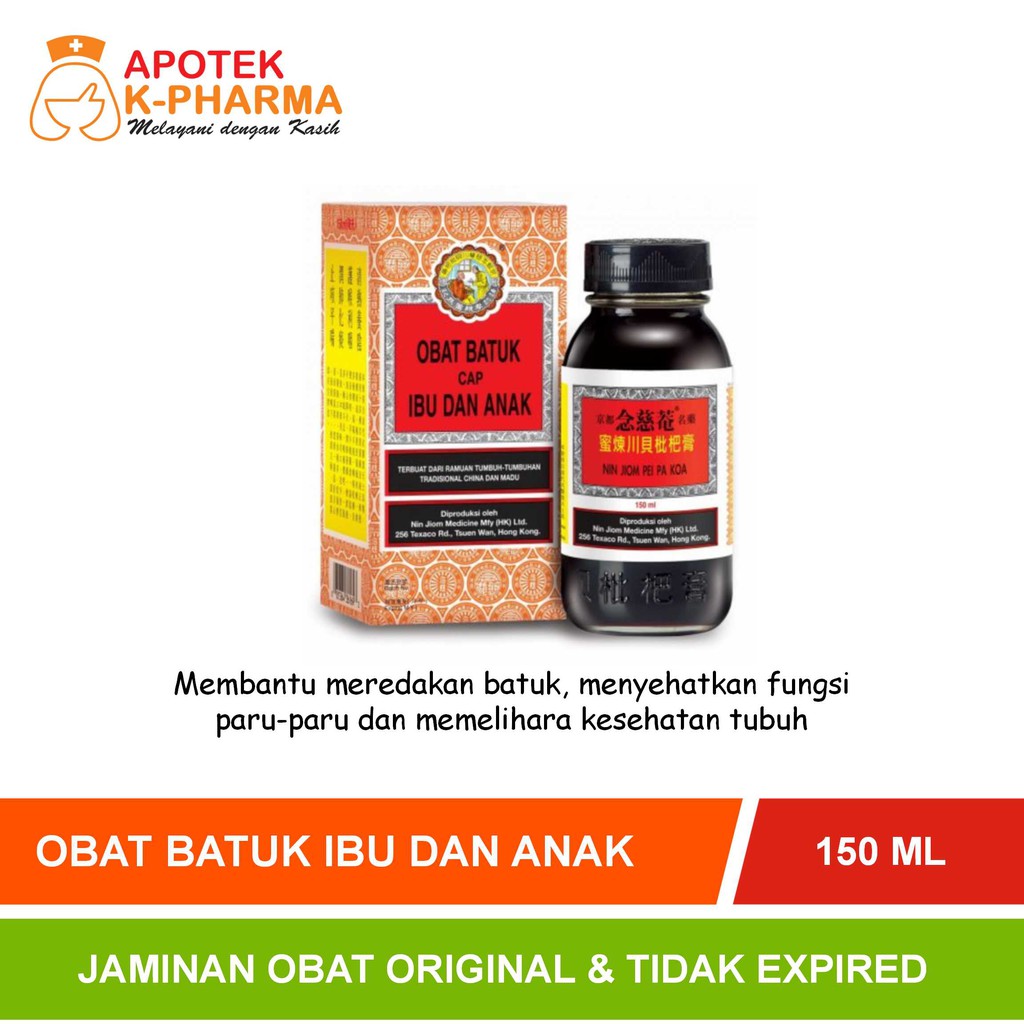 Obat Batuk Cap Ibu Dan Anak Isi 150ml Obat Original Nin Jiom
