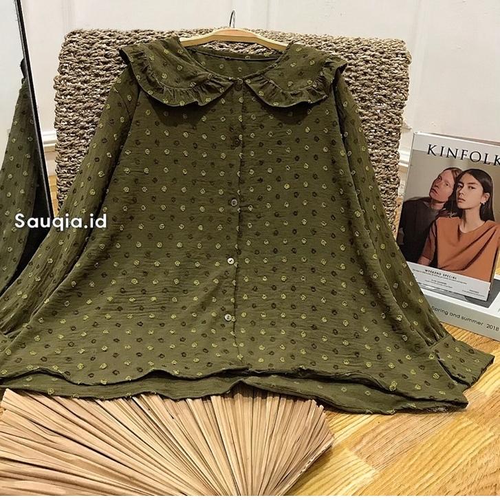(MURAH) BLOUSE DERA / ATASAN WANITA KANCING CRINKLE URAGIRI