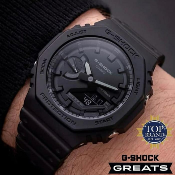 Jam Tangan Pria GShock GA2100 Best Seller GA2100-1A1 Black ORI BM