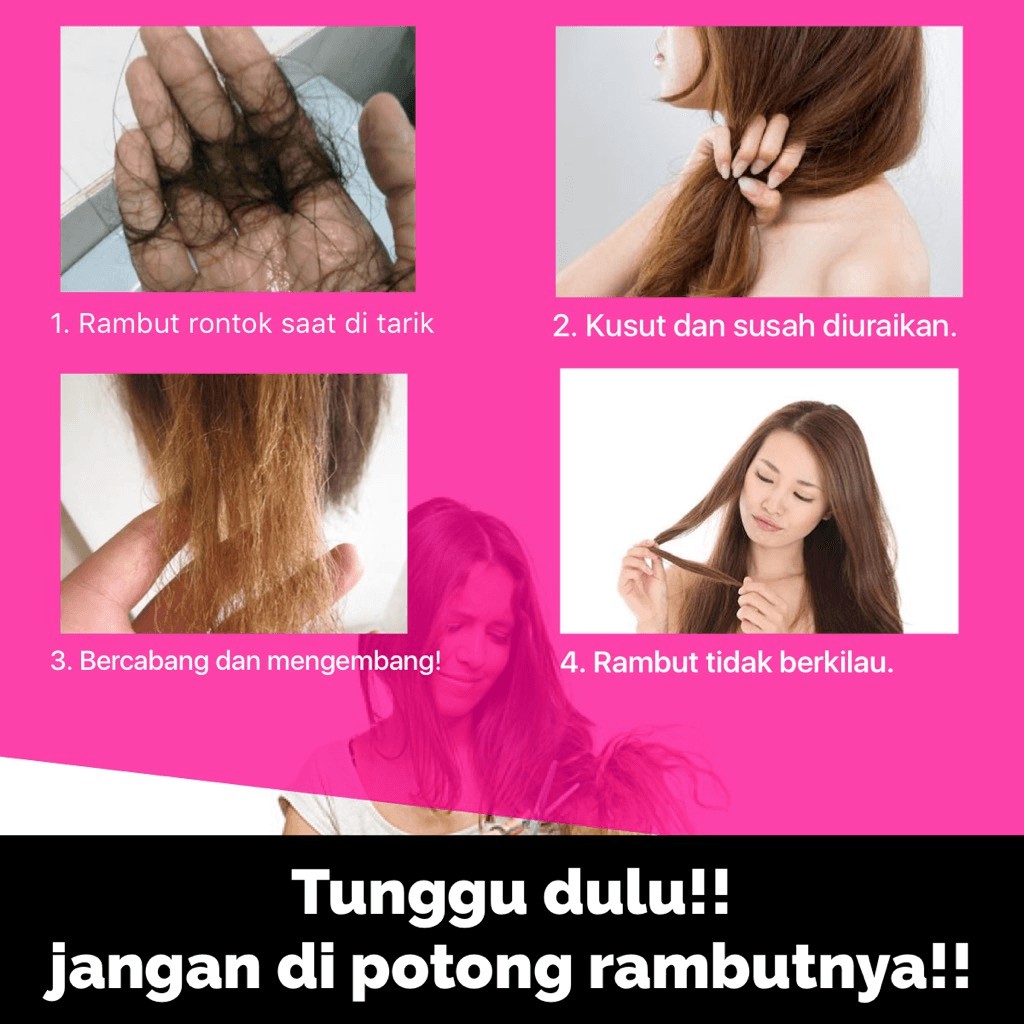 La Rose Rouge (Shampoo/Conditioner)(180ml) - Rambut Rusak/Becabang/Patah/Frizzy/Oily/Ketombe