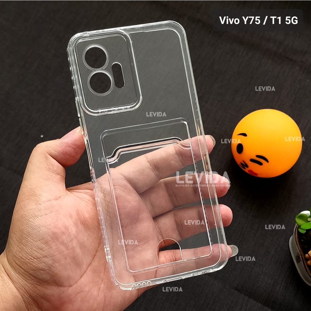 Vivo Y91 Vivo Y95 Vivo Y91C Vivo Y1S  Vivo Y20 Vivo Y20S Vivo Y12S Clear Wallet Card Case Bening / C