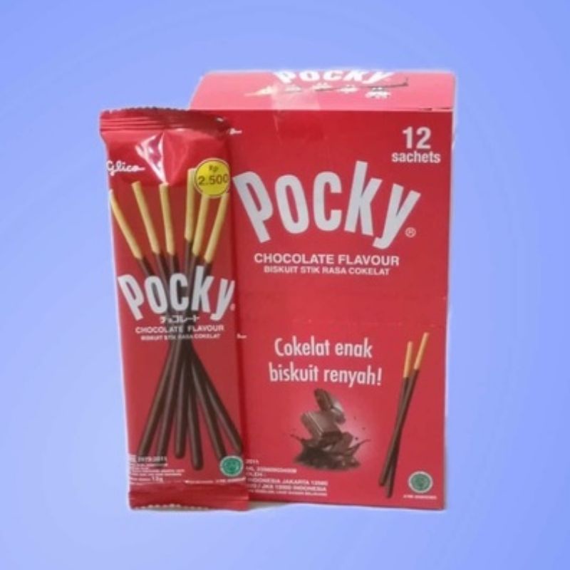 

Pocky Chocolate Stick Biscuit Single [12 sachet / 12 g] AYES TOSERBA