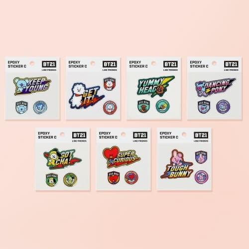 EPOXY STICKER C | Original BT21 Epoxy Sticker Waterproof 3D Glossy | Sticker Laptop HP Tumbler Motor
