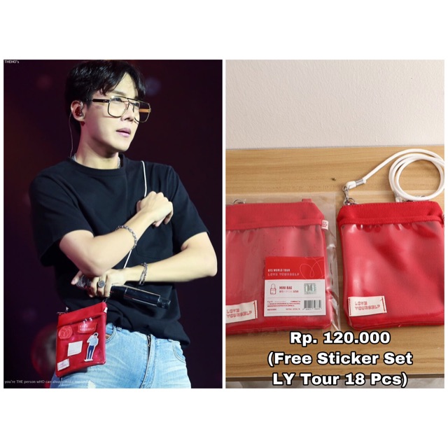 [FREE BONUS STICKER SET] TAS MINI BAG LOVE YOURSELF TOUR JHOPE BTS