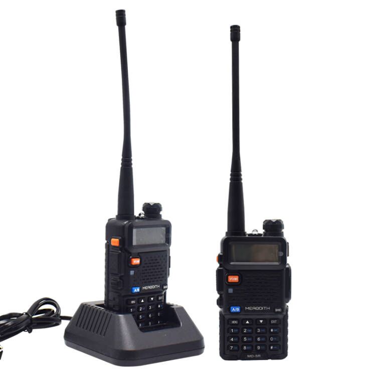 HT MERODITH UV5R Dual Band Walkie Talkie Radio Komunikasi UV 5R 5W UHF+VHF Handy Talky