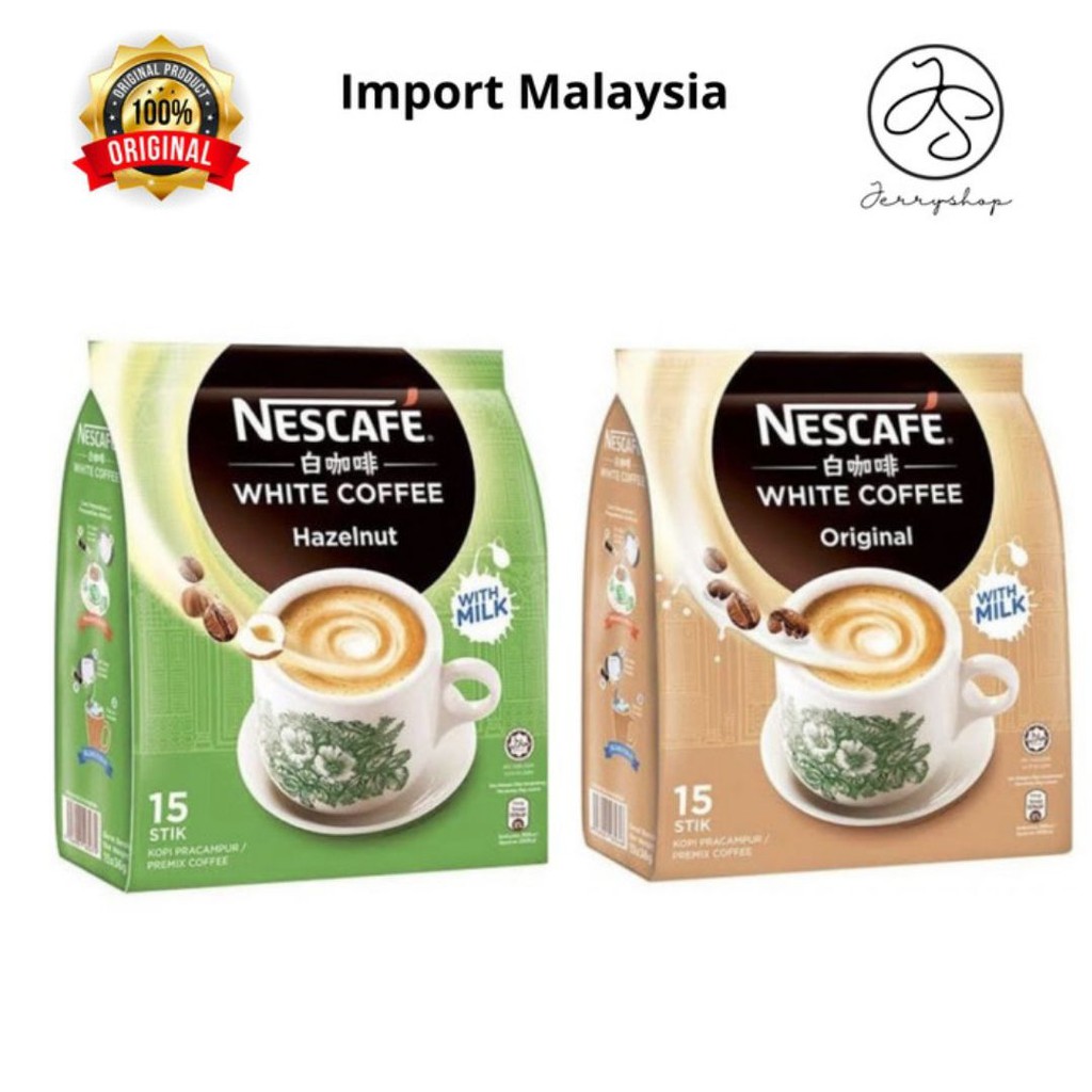 

NESCAFE White Coffee Original & Hazelnut with Milk Malaysia