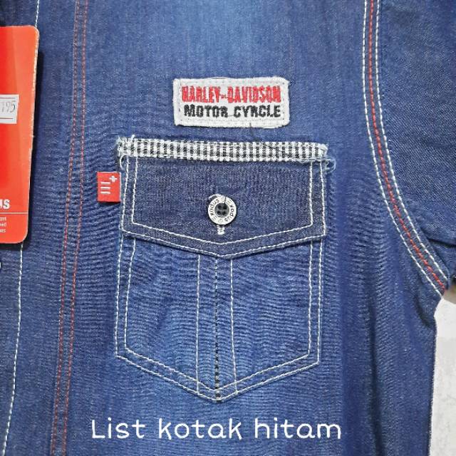 AHZA KEMEJA DENIM ANAK BORDIR EXODUS