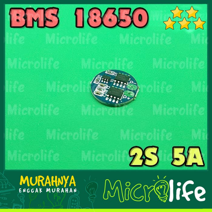 BMS 2S 5A Lithium Ion 18650 PCM Battery Management Protection Board