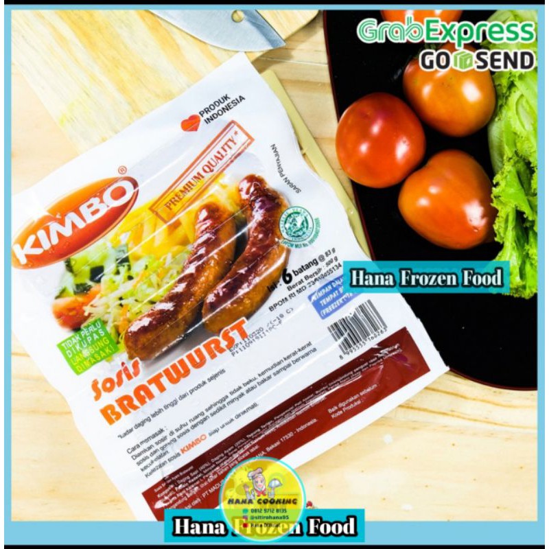 

SOSIS BRATWURST KIMBO LONG ORIGINAL 6s 500 GR MAKANAN BEKU MURAH