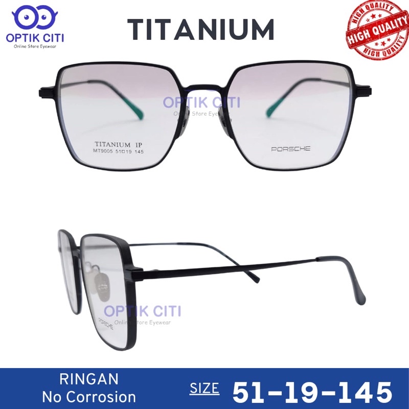FRAME KACAMATA PRIA TITANIUM SPORT PORSCHE DESIGN 9005 KOTAK GRADE ORIGINAL