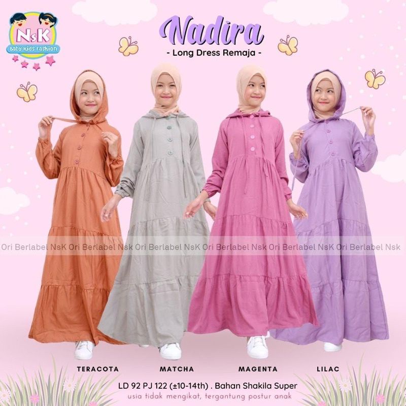 NADIRA DRESS by NSK dress GAMIS ANAK REMAJA