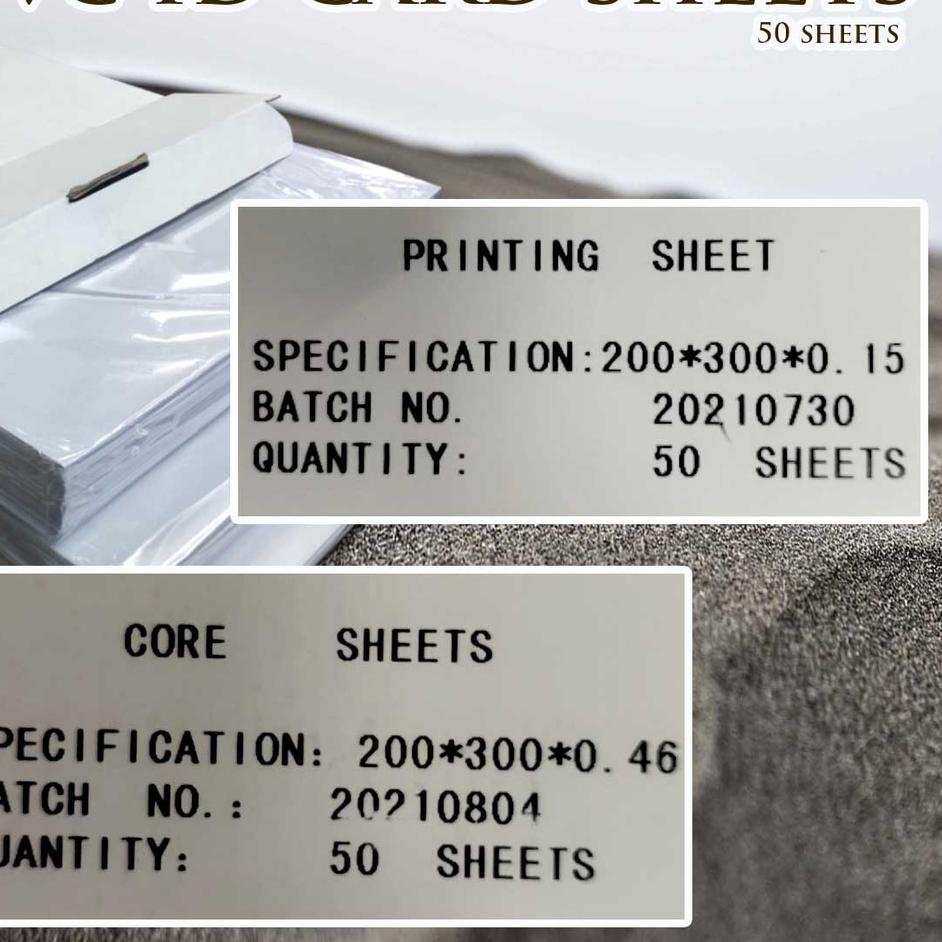 

Kekinian PVC ID CARD Instant 50 Sheets Tebal 0,76 mm Inkjet A4 Amanda 원