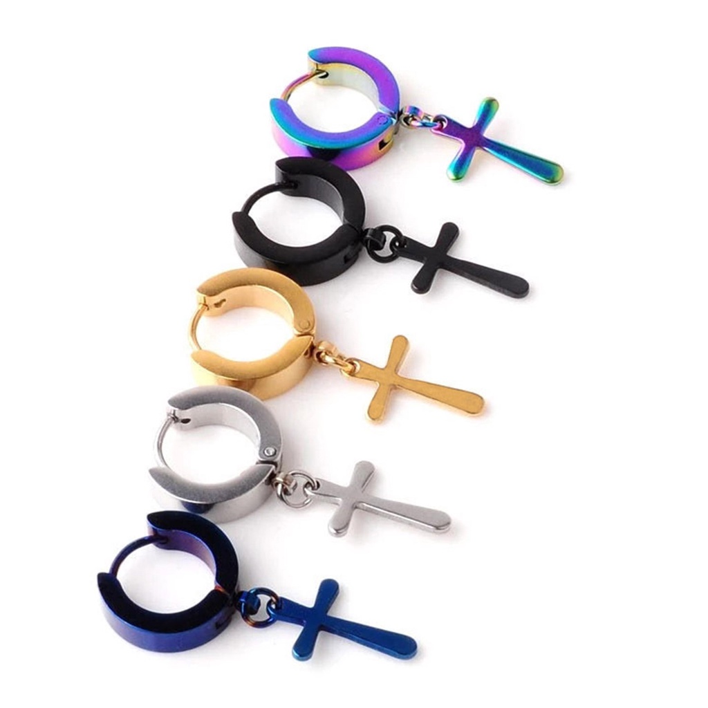 Hu Hu Hu Hu Hu Alat Bantu Pasang Kacamata♡ 1pc Anting Hoop Bahan Stainless Steel Gaya Korea Untuk Unisex