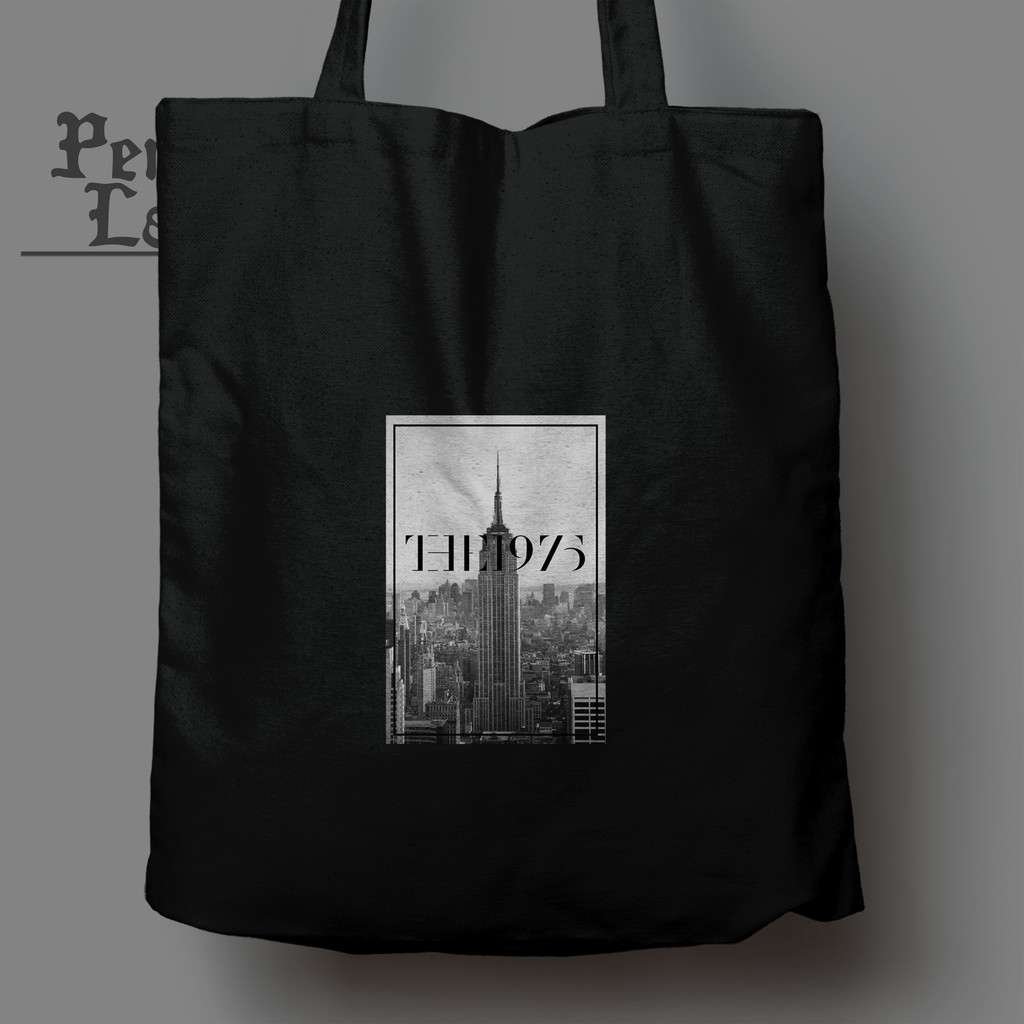 THE 1975 Totebag Band Musik Tas Jinjing Pria Wanita Kekinian Desain Aesthetic Penawaran Spesial