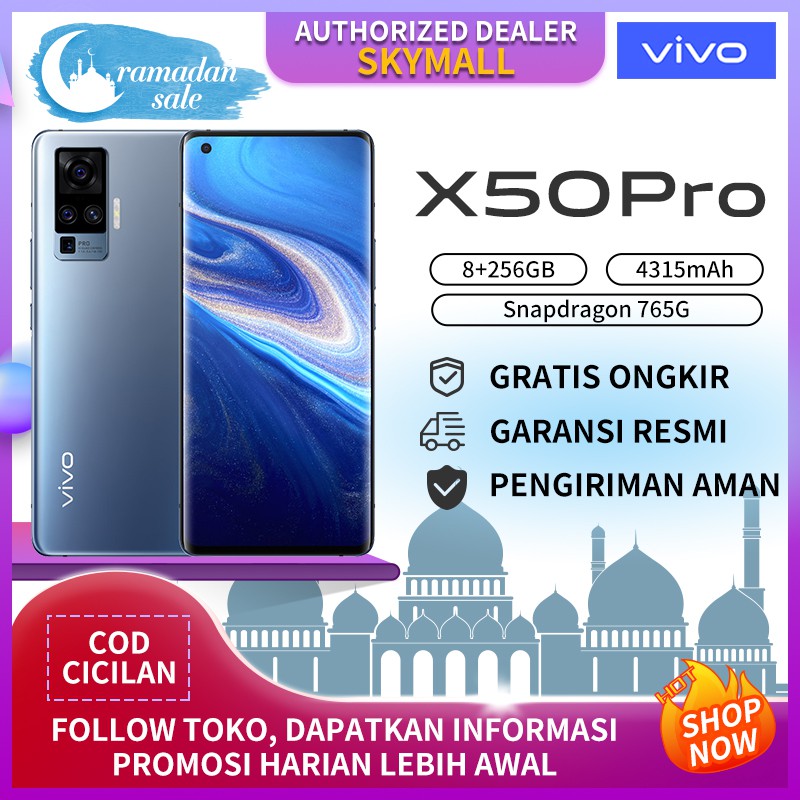 Vivo X50pro RAM 8GB/256GB,33W Fast Charging,Garansi resmi