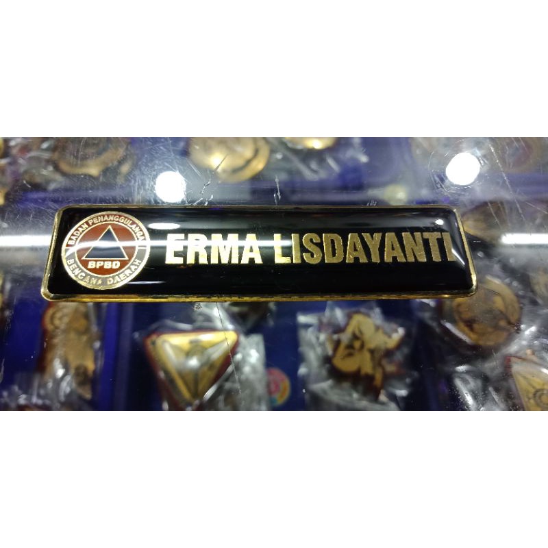 

nama dada BPBD/name tag BPBD/papan nama BPBD