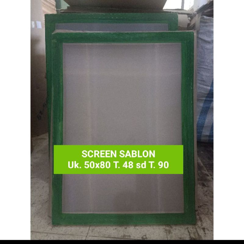 

SCREEN SABLON 50x80 T.48,T.54/55, T. 61, T.77, T90 PUTIH ( Profil Kayu 3x4 )