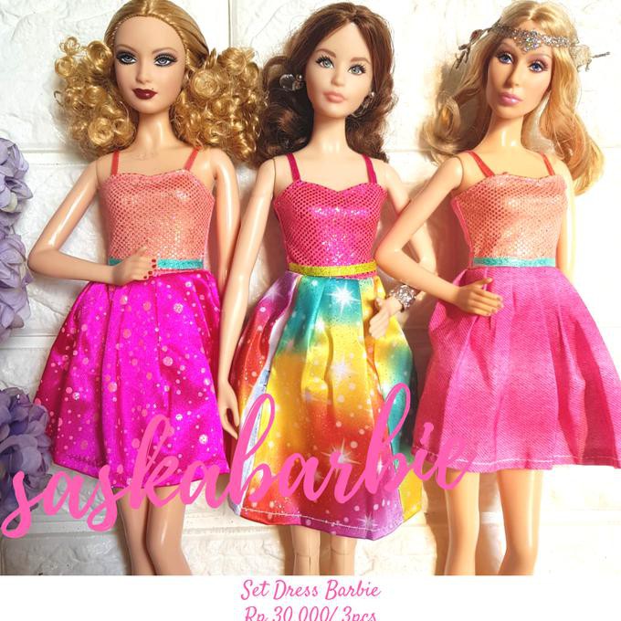 012 / Baju Barbie ( 3Dress ) / Barbie Doll / Boneka / Original Mattel