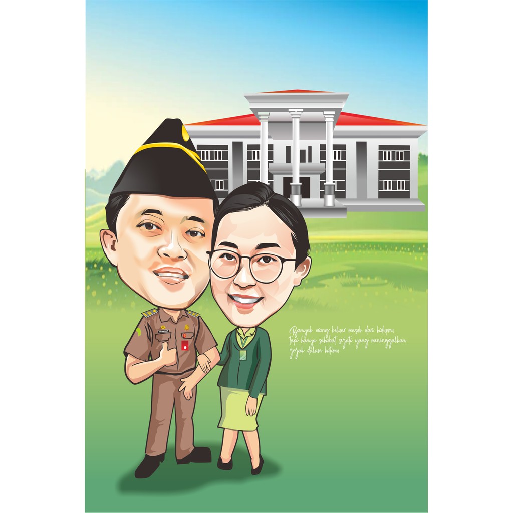 KARIKATUR DIGITAL SKETSA WAJAH 50 RIBU