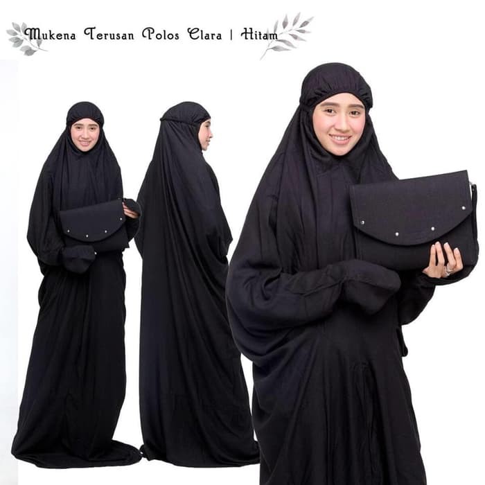 Mukena Warna Hitam Bordir