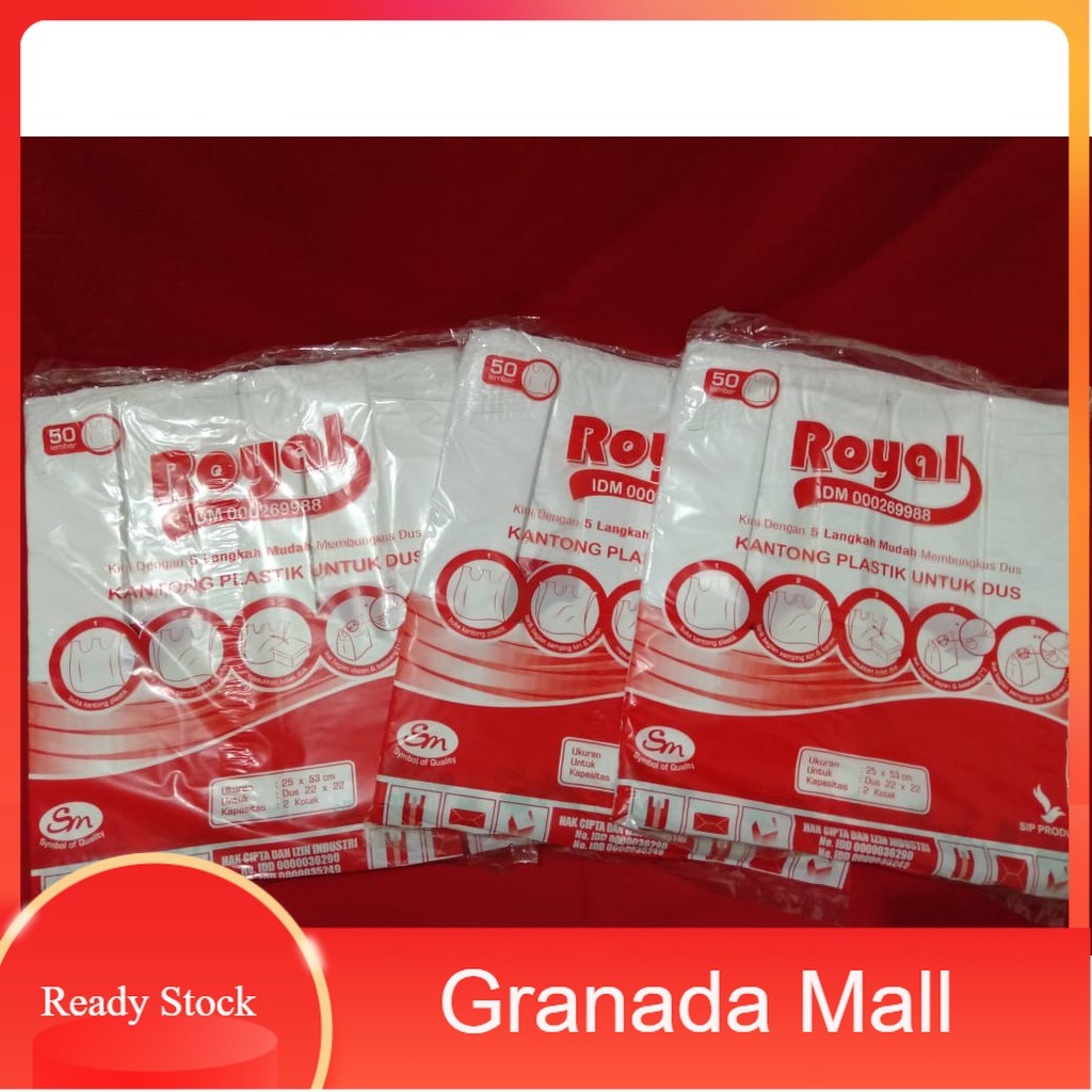 

TERLARIS Kantong Plastik Dus Merk Royal (uk dus 22x22)