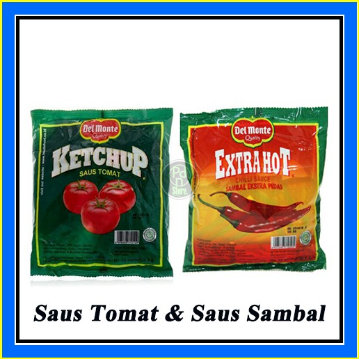 

Delmonte saos tomat /extra hot sachet isi 24