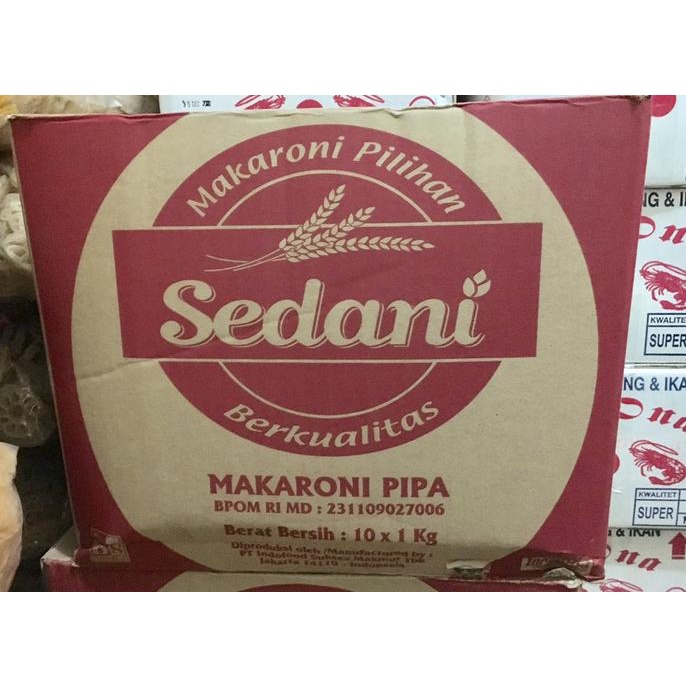 

Makaroni Sedani Pipa dus 10bks x 1kg / Makaroni Sedani Spiral Karton