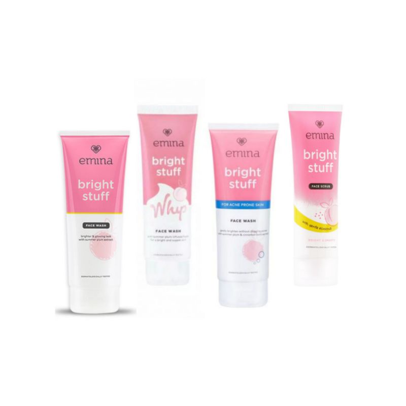 Emina Bright Stuff sabun cuci muka  Face Wash / Scrub 50ml