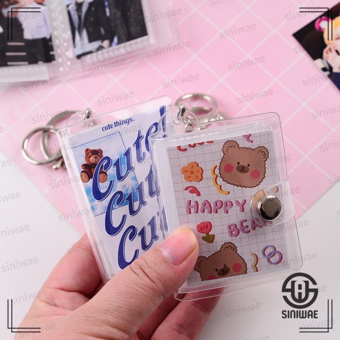 Mini Album Keychain 2 Inchi Holder Ganci Album Foto Gantungan Kunci Portable Bahan PVC