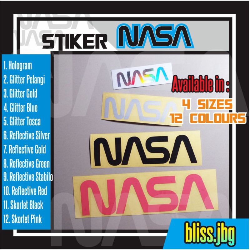 Jual STIKER NASA Logo, NASA Sticker, Logo NASA Shopee Indonesia