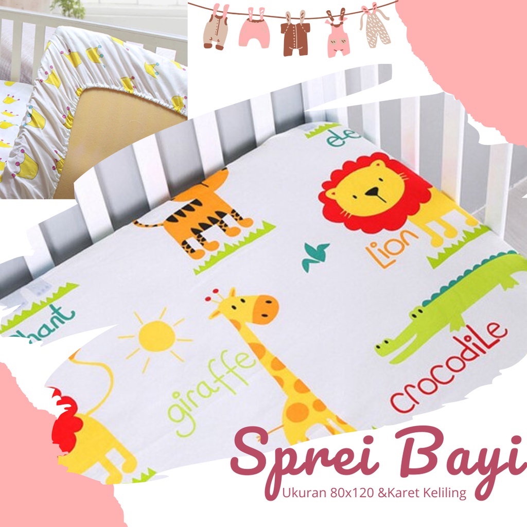 Sprei Kasur Bayi Katun Premium Adem Karet Keliling Bisa Custom Kualitas No 1 Shopee