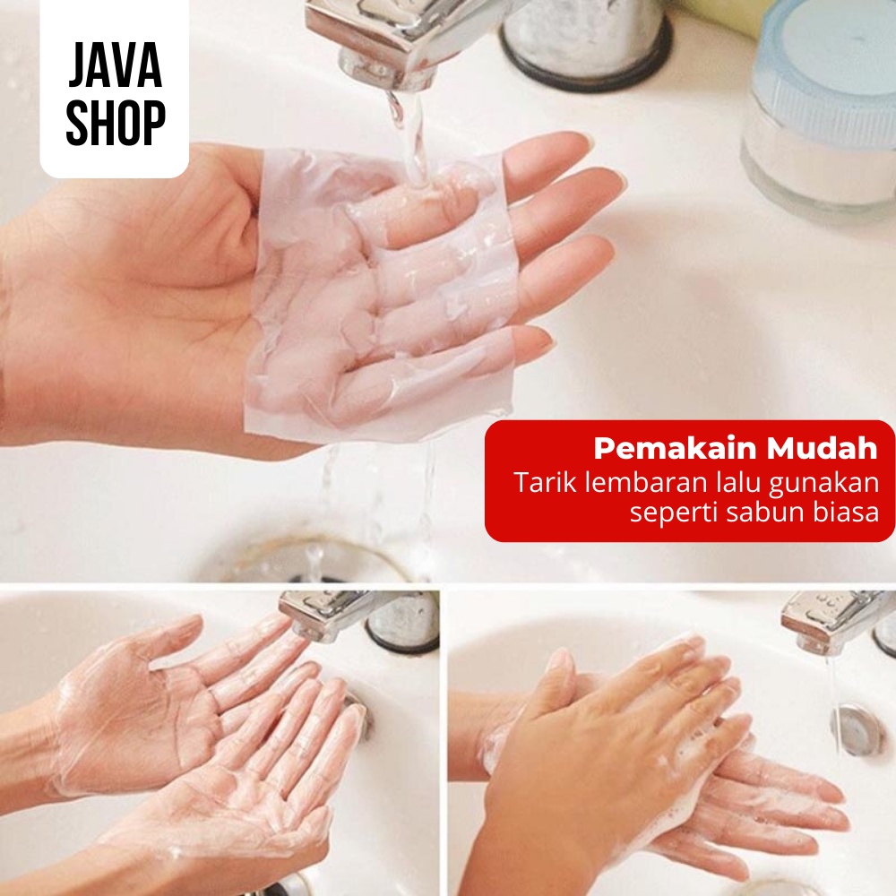 JAVASHOP Sabun Kertas Roll Cuci Tangan Praktis Paper Soap Traveling