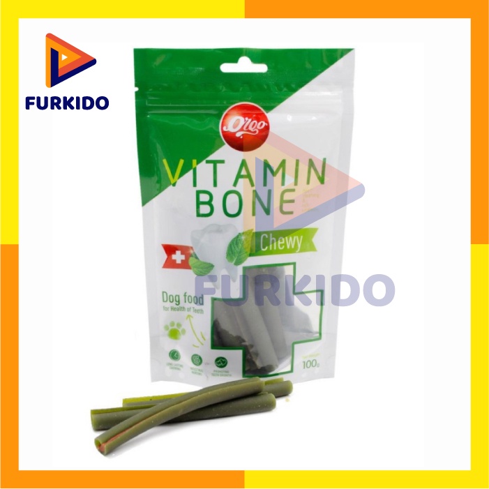 Orgo Vitamin Strip Bone Chew 100 Gr / Snack Anjing