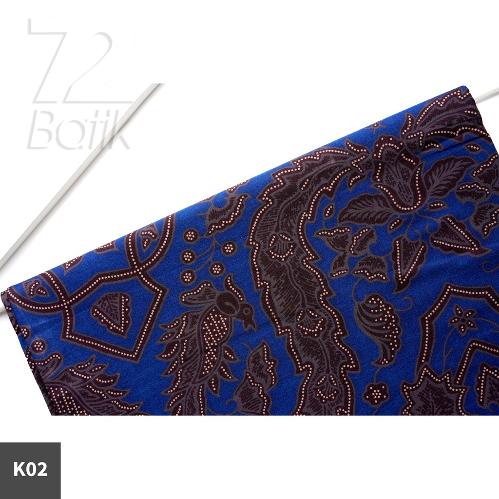 KAIN BATIK PREMIUM Bahan Katun Warna Biru Tua Dark Blue 721011 Cap 72 Jarik Jarit Samping Kebat Panjang Batik Katun Modern Premium Bahan Seragam Batik Pernikahan Kantor Keluarga Murah Kamen Jadi Batik Bali Lembaran