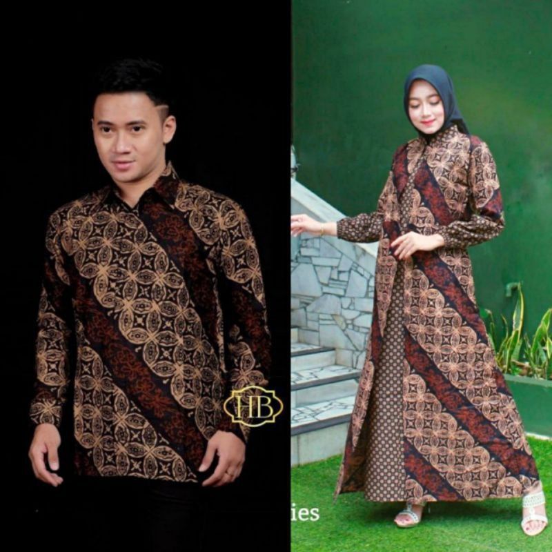Maura Couple - Sania Ruffle Batik Couple ori Ndoro jowi DNT Garansi Termurah-Seno coklat
