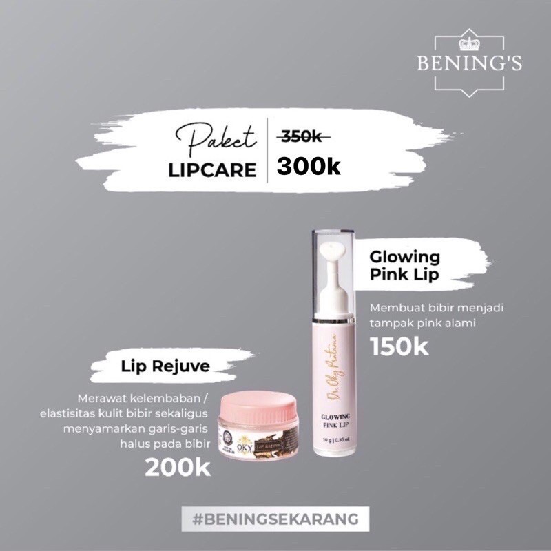 Promo Lip care dr. Oky Pratama / Benings Clinic / Benings Skincare