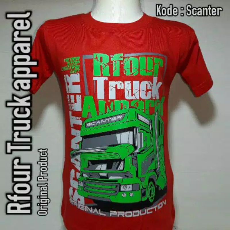 KAOS ANAK MOTIF TRUCK/ KAOS DESAIN TRUCK