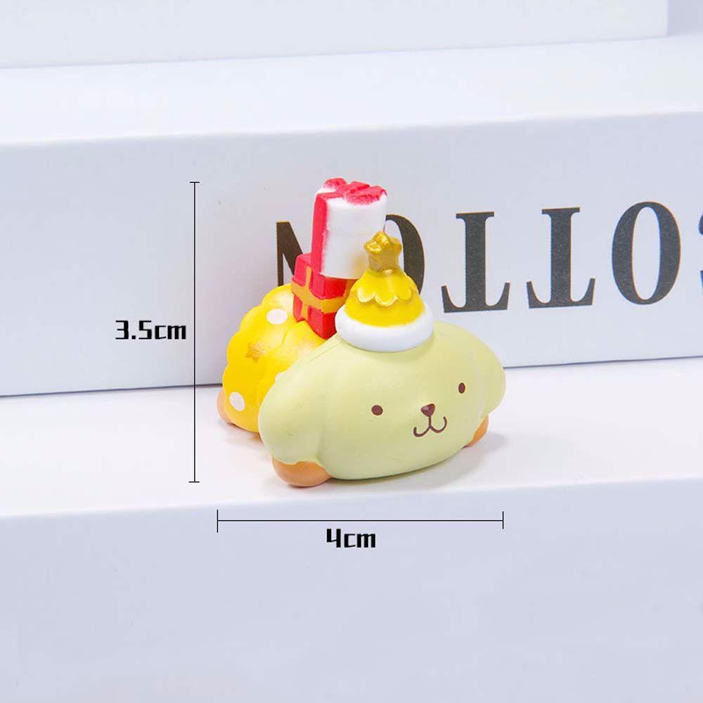 [Elegan] Kuromi Action Figurine 6pcs/set PVC Koleksi Model Kitty Cat KT Mainan Model Anime Cinnamon Dog My Melody