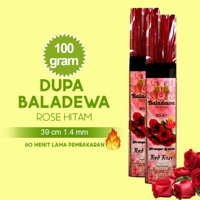 Dupa/ Hio Wangi Harum Baladewa 39 cm 100 gram Rose hitam