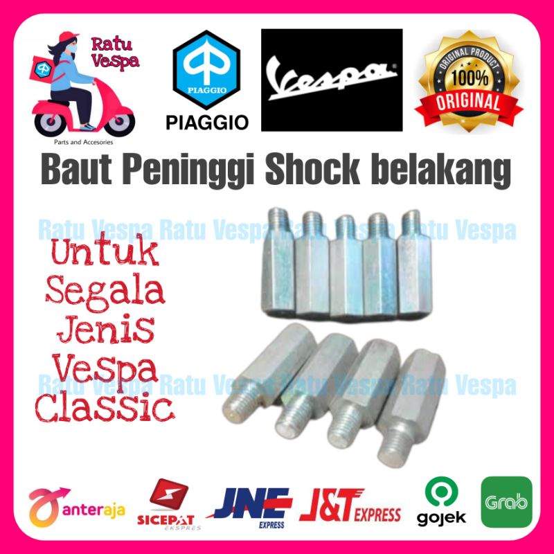 Baut Peninggi sambungan shock Belakang Vespa