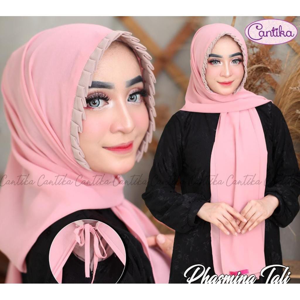 CANTIK KOMBI KCB PASHMINA TALI LIPIT INSTANT NON PED DIAMOND CREPE PREMIUM PASMINA PASTAN LIPIT-4
