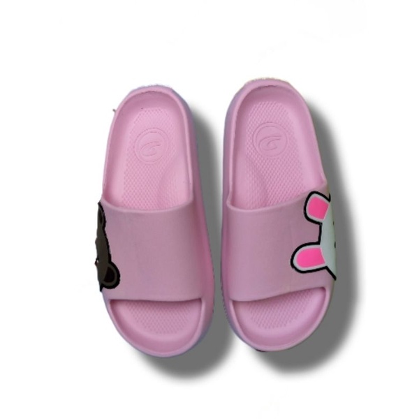 Sandal Selop Wanita Dewasa Remaja / Sandal Slide Motif Kelinci Beruang