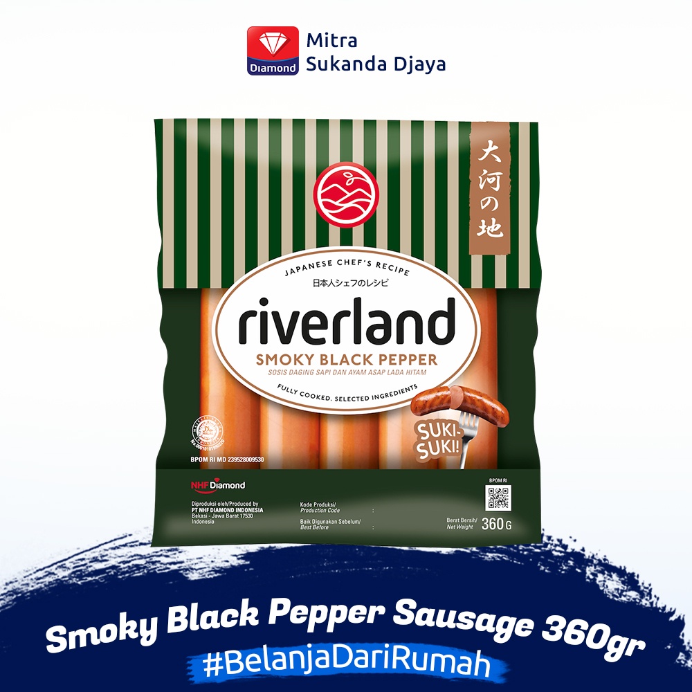 

Sosis Lada Hitam - Riverland Smoky Black Pepper Sausage 360Gr