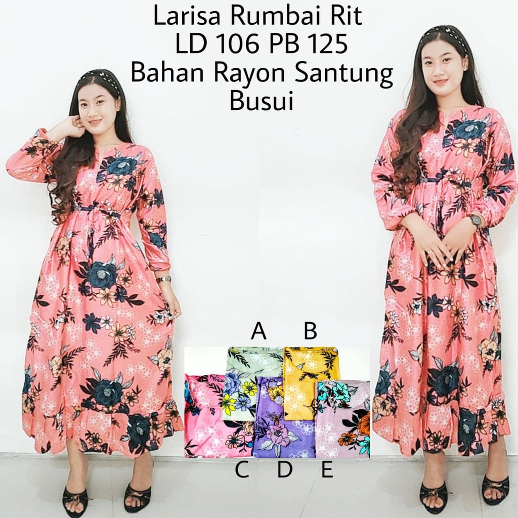 Jual Daster Rayon Murah Berkualitas Harga Grosir Model Daster Busui Lengan Panjang Larisa Rumbai Rit