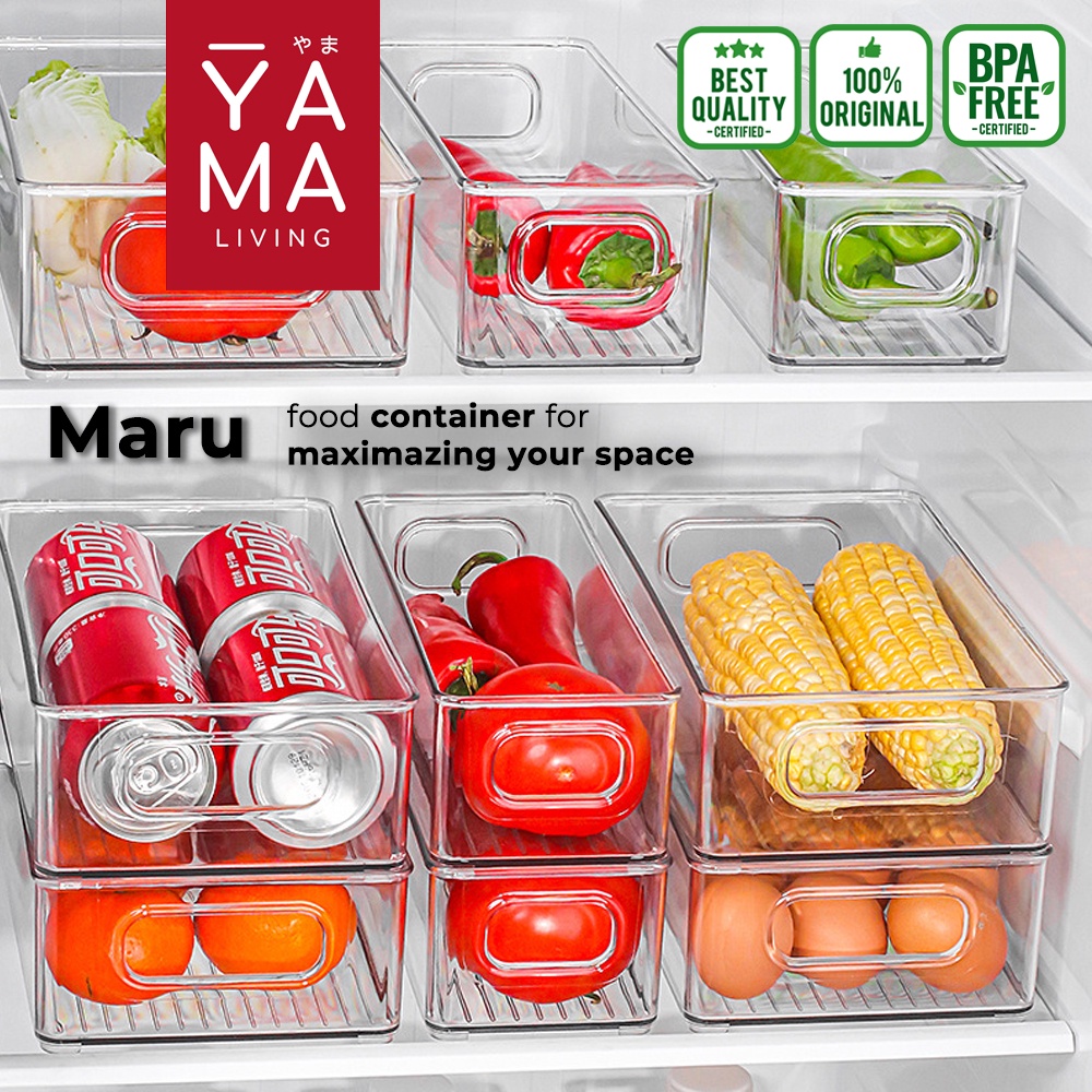 YAMA MARU Food Storage Organizer Kotak Kontainer Penyimpanan Makanan Kulkas Buah Sayur