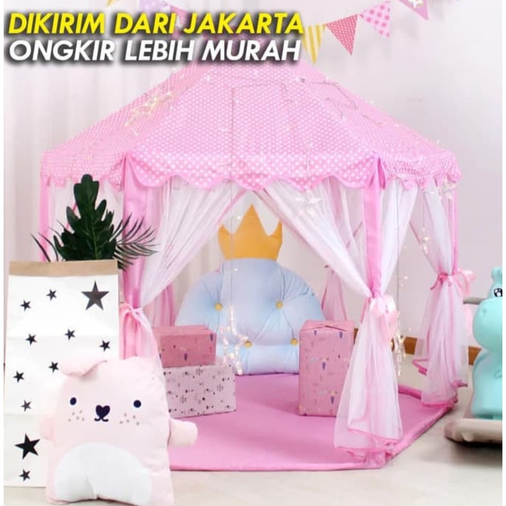 Tenda Anak Princess Castle Jumbo Mainan Anak Portable Mainan Indoor Outdoor Portable AN8111