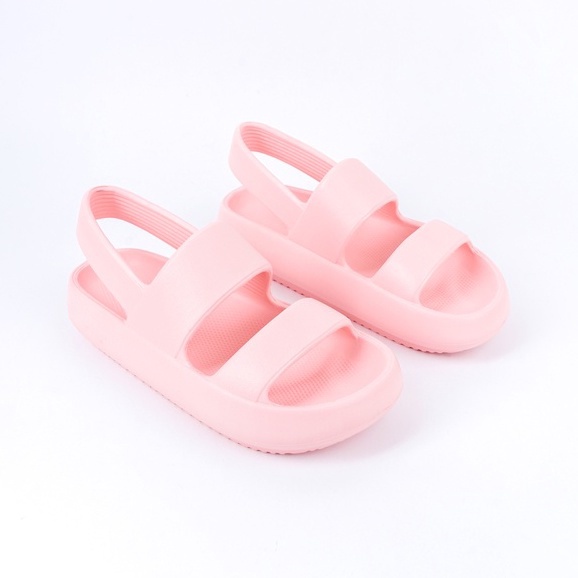Zerolimit - Sepatu Sandal Gunung Wanita Wedges Elegant Sendal Cewek Tali Belakang Sticker 3D Sandal Lalisa Clay Elastis
