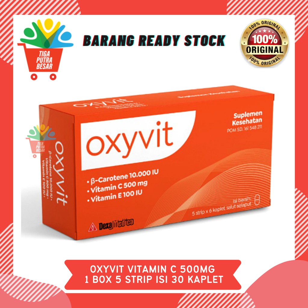 OXYVIT VITAMIN C 500Mg &amp; VITAMIN E BOX 5 STRIP ISI 30 KAPLET